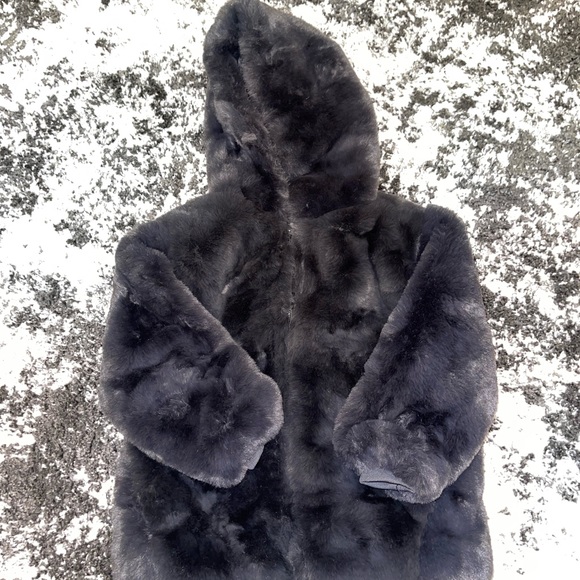 Zara Kids Faux Fur Jacket Size 6 - Picture 1 of 4